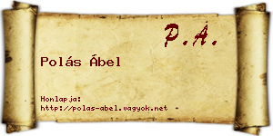 Polás Ábel névjegykártya